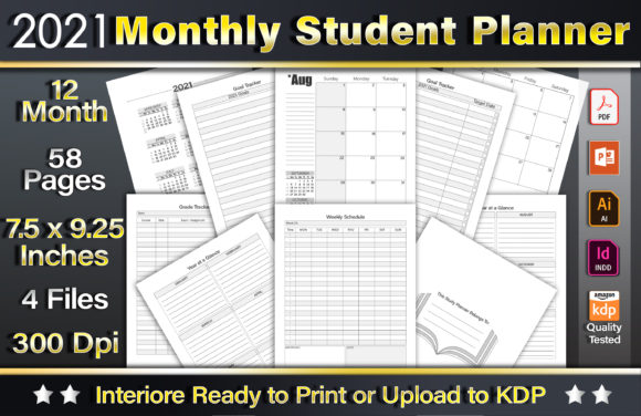 Download 2021 Monthly Student Planner - 2021 Collection