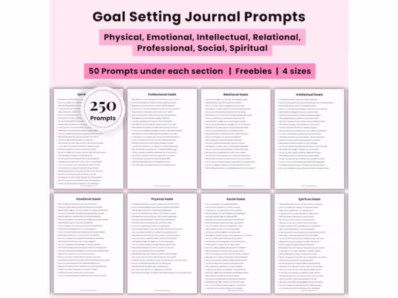 Download Goal Planner BUNDLE, 2025 Goals Tracker - Goals tracker Collection