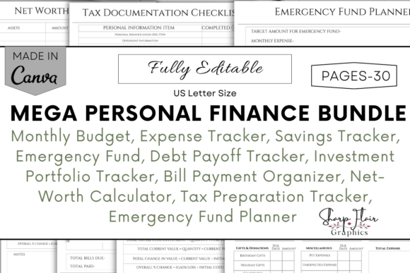 Download Mega Personal Finance Planner Bundle - Personal finance planner Collection